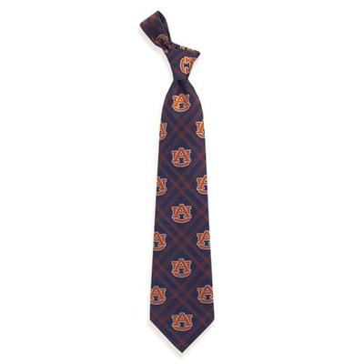 Auburn Woven Polyester Plaid Tie
