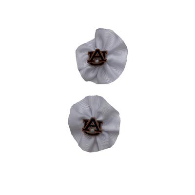Auburn Ruffle Hairbow (2 pack)