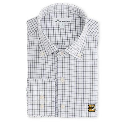 ETSU Peter Millar Men's Woven Tattersall Shirt