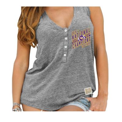 LSU National Champions Henley Tank Top