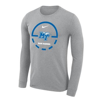 MTSU Nike Court Logo Dri-Fit Legend Long Sleeve Tee