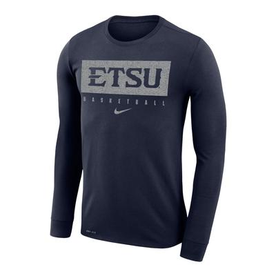 ETSU Nike Practice Legend Basketball Long Sleeve Tee