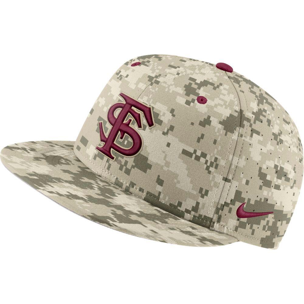 FSU Florida State Nike Aerobill Camo Baseball Fitted Hat Alumni Hall