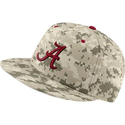 Alabama Nike Aerobill Camo Baseball Fitted Hat