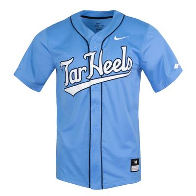 UNC Nike Tar Heel Script Baseball Jersey