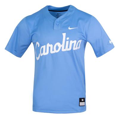 UNC Nike Carolina Script Baseball Jersey