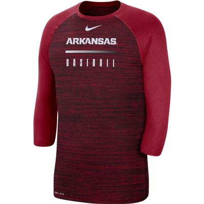 Arkansas Nike Men's Legend Raglan Baseball Tee