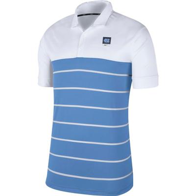 UNC Nike Label Striped Polo