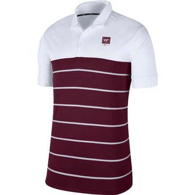 Virginia Tech Nike Label Striped Polo