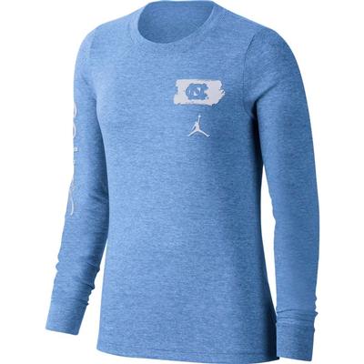 UNC Jordan Brand Women's Triblend Long Sleeve Tee