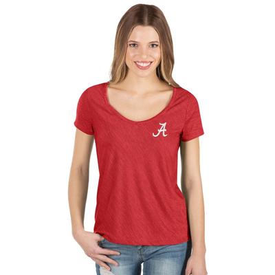 Alabama Antigua Women's Winner Keyhole Back Tee