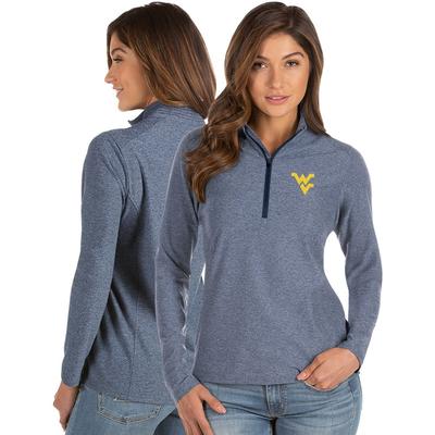 West Virginia Antigua Women's Spirit 1/4 Zip Pullover