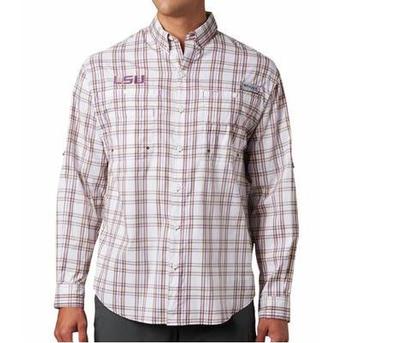 LSU Columbia Super Tamiami Long Sleeve Shirt