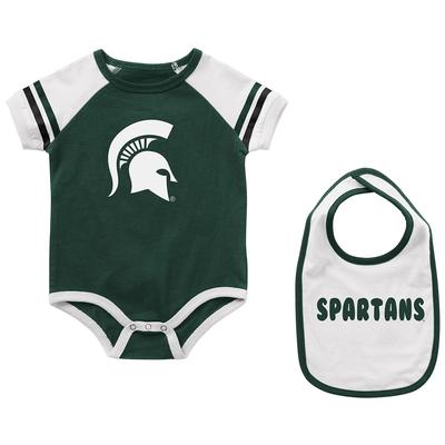 Michigan State Colosseum Infant Warner Onesie and Bib