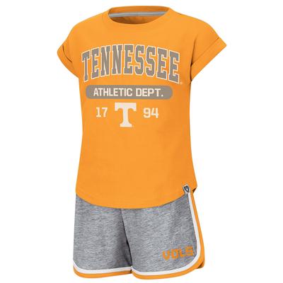 Tennessee Colosseum Toddler Girl Charge It Short Set