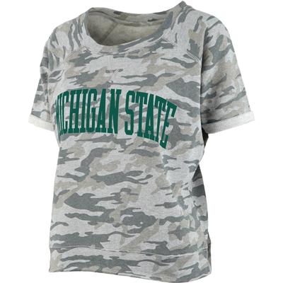Michigan State Pressbox Camo Splash Tee
