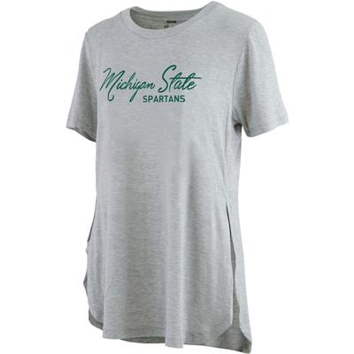 Michigan State Pressbox Side Slit Testify Tee