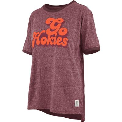 Virginia Tech Pressbox Angie Knobi Ringer Tee
