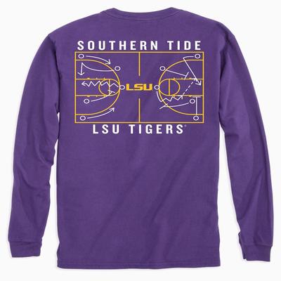 LSU Southern Tide Basketball Court Long Sleeve Tee