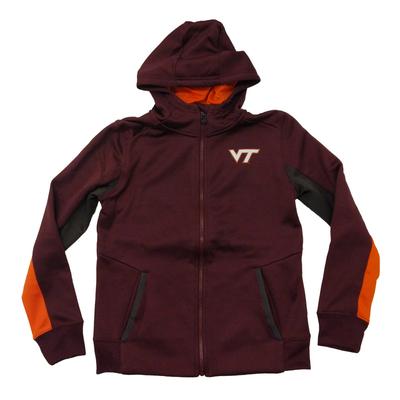 Virginia Tech Youth Performance Full Zip Hood