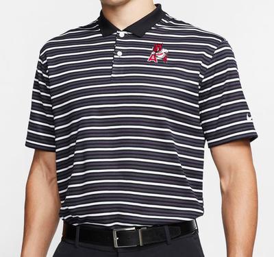 Arkansas Nike Golf Retro Logo Dry Victory Stripe Polo