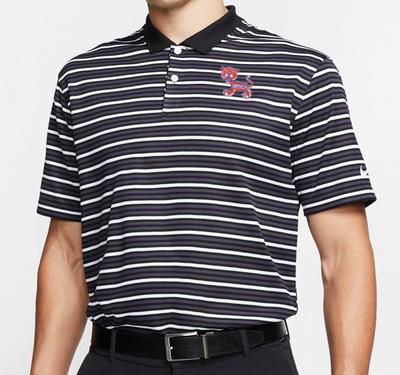 Clemson Nike Golf Vintage Tiger Dry Victory Stripe Polo