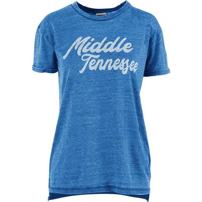 MTSU Pressbox Juniper Script Vintage Wash Tee