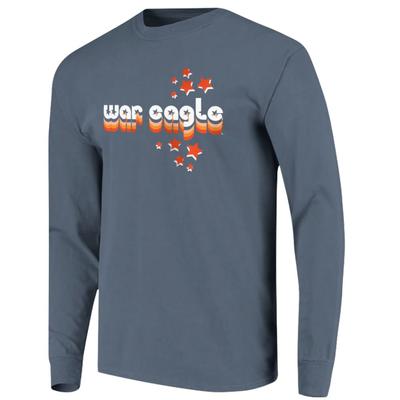 Auburn Women's Retro Cutout Stars Long Sleeve Tee