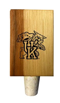 Kentucky Wildcat Timeless Etchings Hickory Bottle Stopper