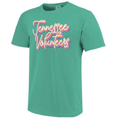 Tennessee Women's Rainbow Girly Script Short Sleeve Tee