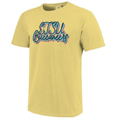 ETSU Women's Rainbow Girly Script Short Sleeve Tee
