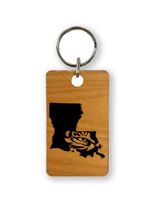 LSU Timeless Etchings Eye State Key Chain