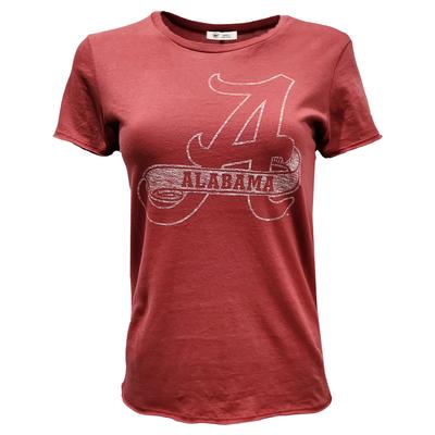 Alabama Women's 47 Brand Vault Script A Tee