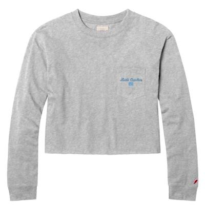 UNC League Clothesline Long Sleeve Crop Top