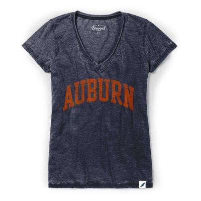 Auburn League Distressed Burnout V-Neck