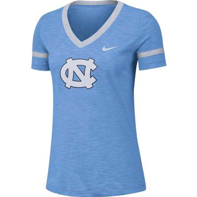 UNC Nike Women's Slub V-Neck Tee
