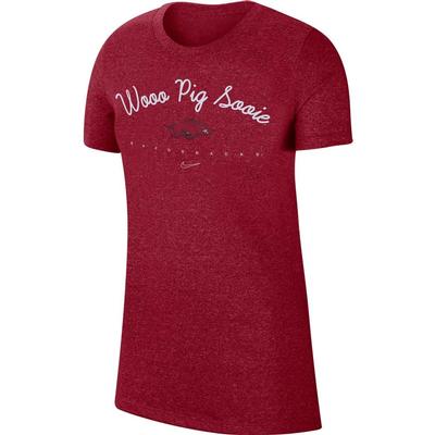 Arkansas Nike Women's Marled Crew Tee