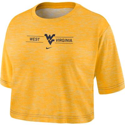 West Virginia Nike Women's Slub Crop Tee