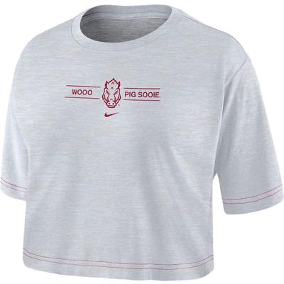 Arkansas Nike Women's Slub Crop Tee