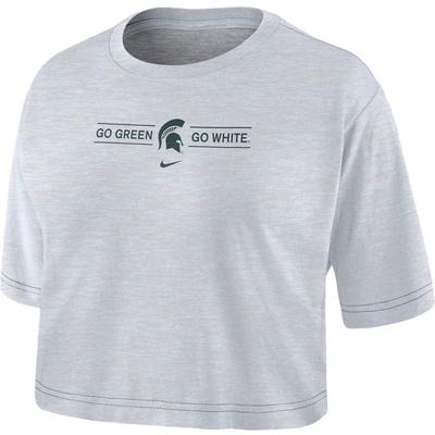 Michigan State Nike Women's Slub Crop Tee