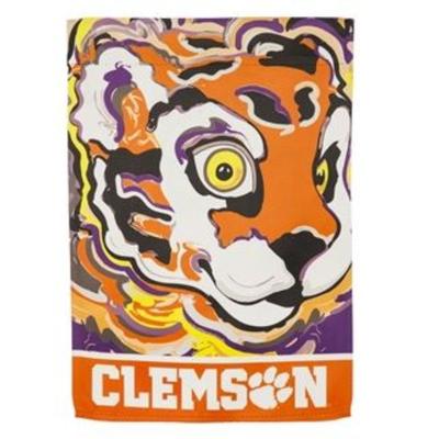 Clemson Suede House Flag