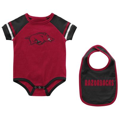 Arkansas Colosseum Infant Warner Onesie and Bib