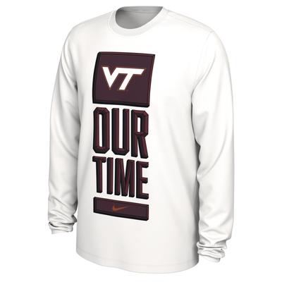 Virginia Tech Nike Our Time Bench Long Sleeve Tee
