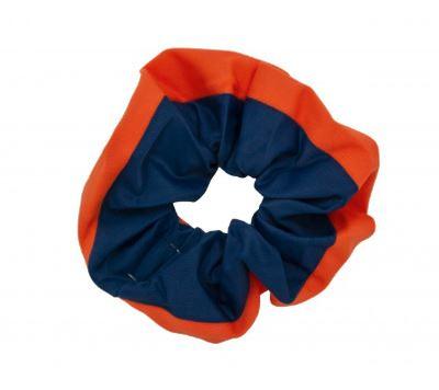 Pomchies Navy and Orange Hair Scrunchie