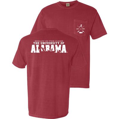 Alabama Reelin' In The Game Comfort Colors Pocket Tee