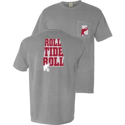 Alabama Roll Tide Roll Comfort Colors Pocket Tee
