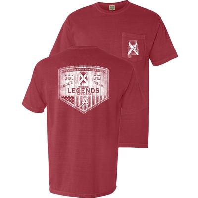 Alabama Wood Shield Comfort Colors Pocket Tee