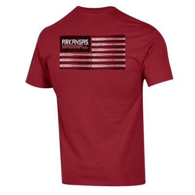 Arkansas Champion Men's Baseball Flag Tee
