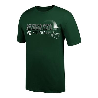 Michigan State Football Helmet Short Sleeve Tee Shirt