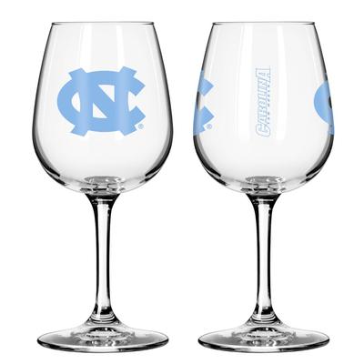 UNC 12oz Satin Etch Wine Glass